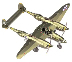 Puzzle 3D Metal Earth Lockheed Martin P-38 Lightning / 73 elementy / od 14 lat