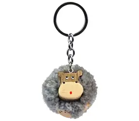 2Kids Toys Drewniany brelok z pomponem Hippo / od 3 lat