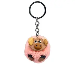 2Kids Toys Drewniany breloczek z pomponem Świnka / od 3 lat