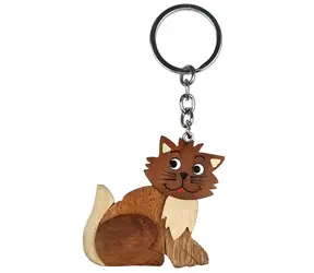 2Kids Toys Drewniany brelok do kluczy duży kot / od 3 lat