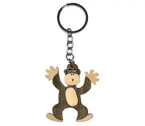 2Kids Toys Duży drewniany brelok do kluczy Stojąca małpka / od 3 lat