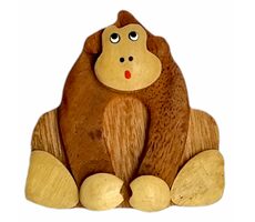 2Kids Toys Drewniany magnes duży Monkey brązowy