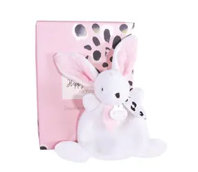 Doudou Pudełko upominkowe różowe - mini królik 17 cm / od 0 lat