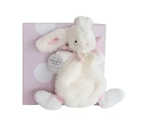 Doudou Zestaw upominkowy - Różowy pluszowy królik 26 cm / od 0 lat