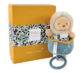 Doudou Zestaw upominkowy - Pluszowy lew grający melodię 20 cm / od 0 lat