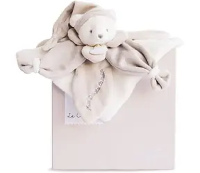 Doudou Zestaw upominkowy - Pluszowy miś w kolorze beżowym 24 cm / od 0 lat