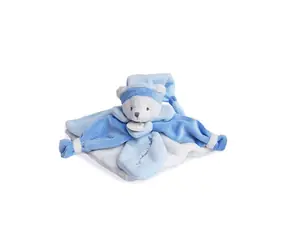 Doudou Zestaw upominkowy - Pluszowy miś niebieski 24 cm / od 0 lat