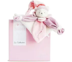 Doudou Zestaw upominkowy - Pluszowy różowy miś mysz 24 cm / od 0 lat