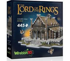 Puzzle 3D WREBBIT Władca Pierścieni: Złota Sala Edoras / 445 elementów / od 14 lat 