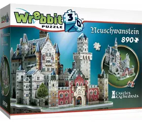 WREBBIT puzzle 3D Zamek Neuschwanstein / 890 elementów / od 14 lat 