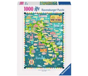Ravensburger Mapa Włoch - wycieczka po włoskim winie / 1000 sztuk / od 14 lat