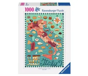 Ravensburger Mapa Włoch - Słodycze / 1000 sztuk / od 14 lat