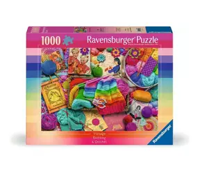 Ravensburger Vintage robótki na drutach i szydełku / 1000 sztuk / od 14 lat