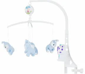 CHIPOLINO Muzyczna wisząca karuzela Króliki niebieskie / 0 - 5 miesięcy