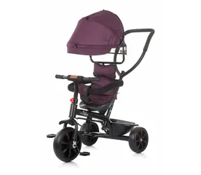CHIPOLINO Rowerek trójkołowy z baldachimem Pulse 2w1 Liliowy / od 1,5 roku / do 25 kg