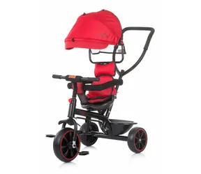 CHIPOLINO Rowerek trójkołowy z baldachimem Pulse 2w1 Cherry / od 1,5 roku / do 25 kg
