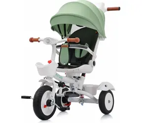Rowerek trójkołowy CHIPOLINO z baldachimem Futuro 2w1 Zielony / od 1,5 roku / do 25 kg