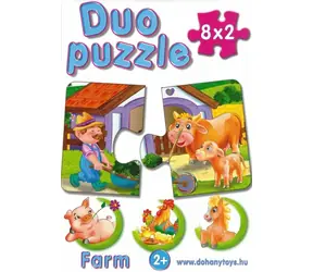 Puzzle DOHANY Duo Na farmie / 8x2 elementy / od 2 lat