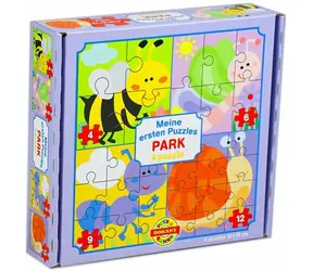 DOHANY Puzzle Życie na łące 4 w 1 / 4 i 6 i 9 i 12 elementów / od 2 lat