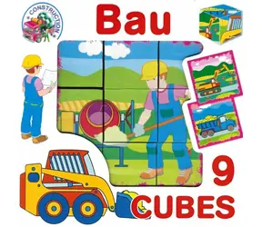 DOHANY Kostki obrazkowe Budowa / 9 kostek / od 3 lat