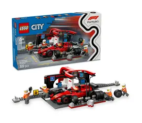 LEGO® City 60443 Pit stop F1® i personel z samochodem Ferrari / Ilość elementów: 322 / od 6 lat