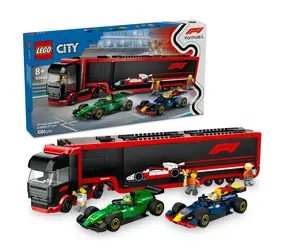 LEGO® City 60445 Ciężarówka F1® z samochodami F1® RB20 i AMR24 / Liczba części: 1086 / od 8 lat