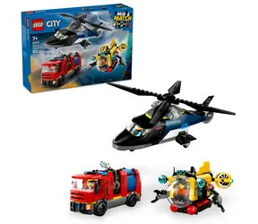 LEGO® City 60462 Remix: Helikopter, wóz strażacki i łódź podwodna / Liczba elementów: 874 / od 7 lat