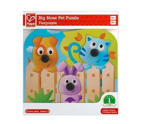 Hape Puzzle z uchwytami - Zwierzęta / od 1 roku