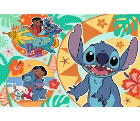 Trefl - Puzzle - Lilo&Stitch: Happy day MAXI / 24 elementy / 60 x 40 cm / wiek 3+