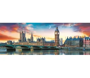 Trefl - Puzzle - Puzzle panoramiczne Big Ben i Pałac Westminsterski, Londyn / 500 elementów / 66 x 23,7 cm / wiek 10+
