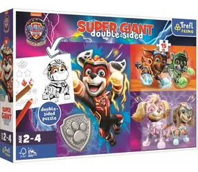 Trefl - Puzzle - Dwustronne puzzle Psi Patrol: Wielka Drużyna SUPER GIANT / 15 elementów / 60 x 40 cm / wiek 2+