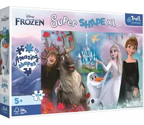 Trefl - Puzzle - Super Shape XL Ice Kingdom 2: W świecie Anny i Elsy / 104 elementy / 60 x 40 cm / wiek 5+