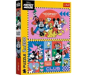 Trefl - Puzzle - Disney: Czas z przyjaciółmi / 2x 200 elementów / 41 x 27,5 cm / wiek 7+