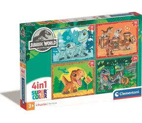 Clementoni PUZZLE Jurassic World 4 w 1 / 12+16+20+24 elementów / od 3 lat 