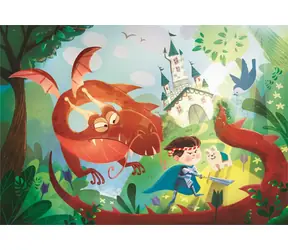 Clementoni PUZZLE Smok i Rycerz / 180 elementów / od 7 lat