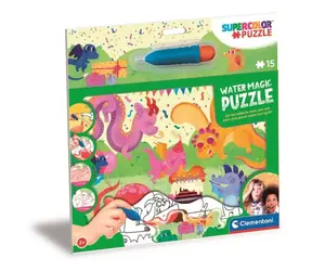 Clementoni PUZZLE z malowaniem wodą Magia wody: Smoki / 15 elementów / od 3 lat