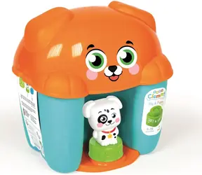 Clementoni Miękkie Pudełko Clemmy z pokrywką Piesek / 6 miękkich kostek / od 1,5 roku