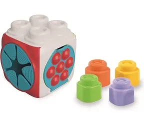 Clementoni Soft Clemmy Wkładana kostka sensoryczna z miękkimi kostkami / od 6 miesięcy