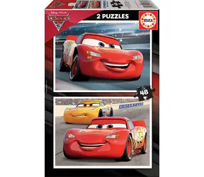 Educa Puzzle Cars 3: Tor wyścigowy / 2x48 elementów / od 3 lat