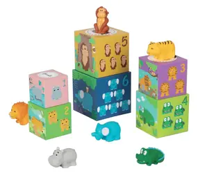 Klocki 2Kids Toys ze zwierzętami safari / od 12 miesięcy