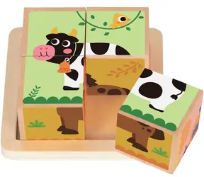 2Kids Toys Drewniane klocki Farma 2 / od 18 miesięcy