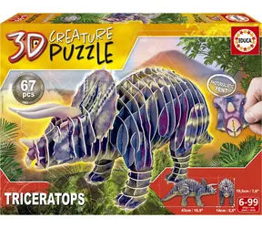Puzzle Educa 3D Triceratops / 67 elementów / od 6 lat