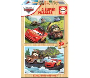 Educa Puzzle drewniane Auta / 2x25 elementów / od 3 lat