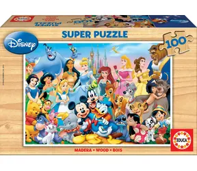 Educa Drewniana układanka Cudowny Świat Disney / 100 elementów / od 6 lat