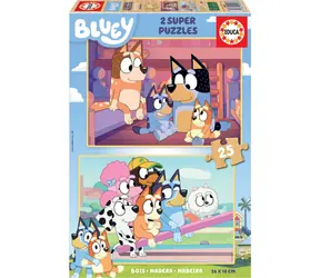 Educa Puzzle drewniane Bluey / 2x25 elementów / od 3 lat