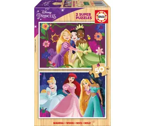 Educa Drewniana układanka Księżniczki Disney / 2x50 elementów / od 4 lat 