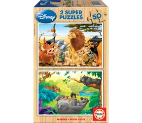 Educa Drewniana układanka Disney Animal Friends / 2x50 elementów / od 4 lat