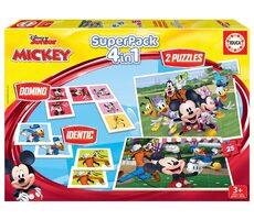 Educa Mickey i Przyjaciele 4 w 1 Zestaw gier / od 3 lat