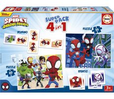 Educa Spidey i jego niesamowici przyjaciele zestaw gier 4 w 1 / od 3 lat