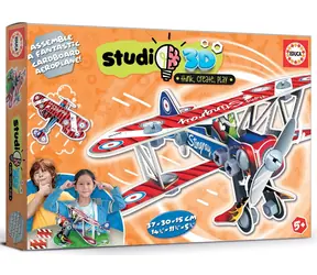 Educa Studio Model 3D Dwupłatowiec / 56 elementów / od 5 lat